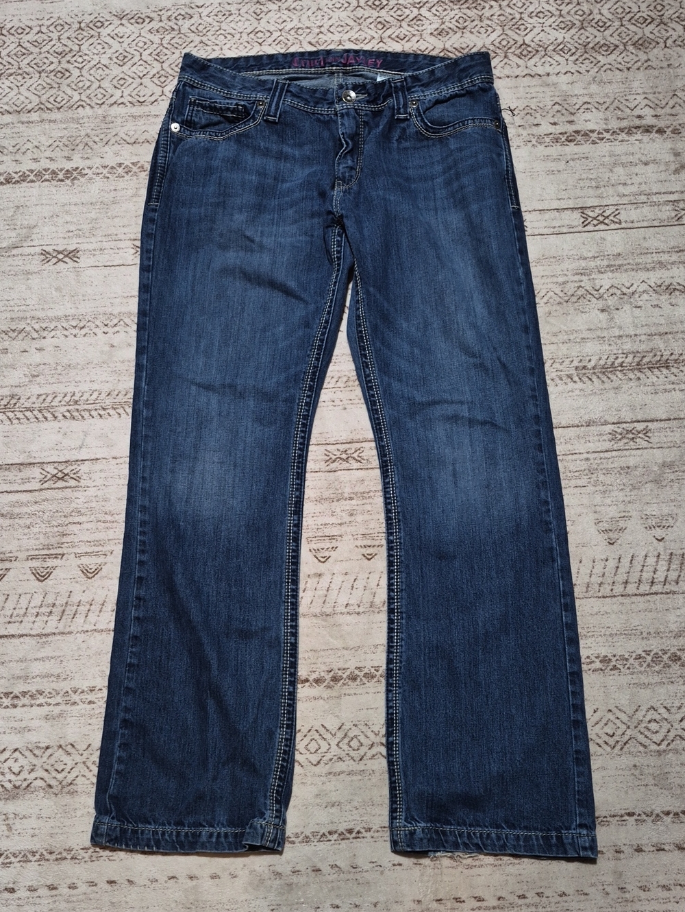 Women’s Boot Cut Jeans in Dark Blue Denim